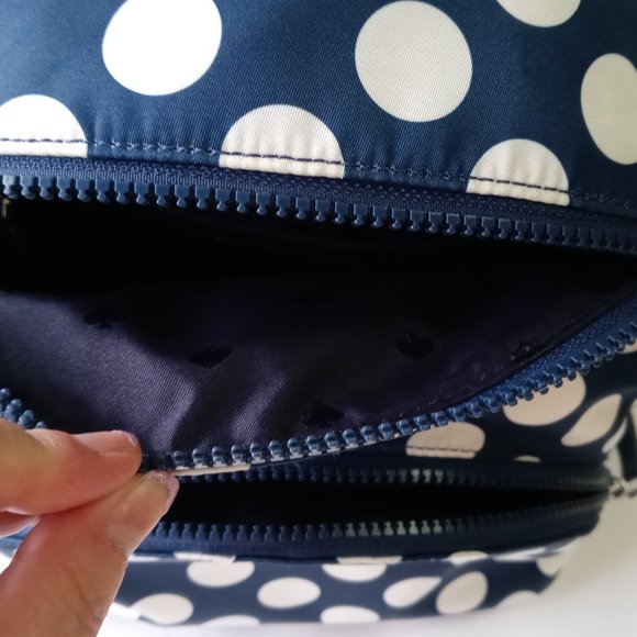 NWT Kate Spade Navy w/White Polka Dot Backpack - Picture 5 of 12
